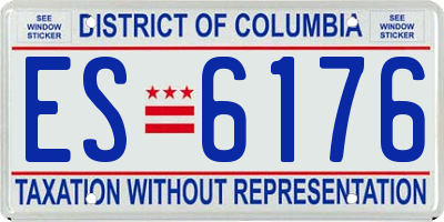 DC license plate ES6176