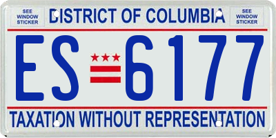 DC license plate ES6177
