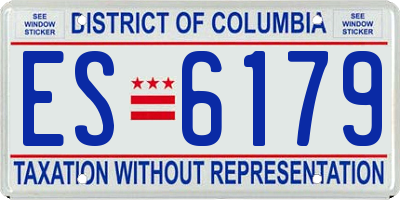 DC license plate ES6179