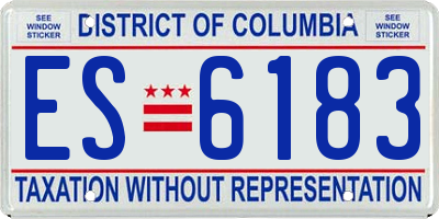 DC license plate ES6183