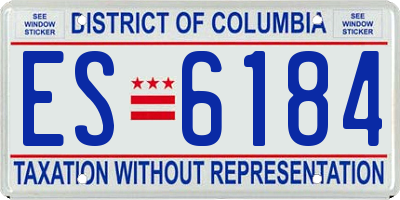 DC license plate ES6184