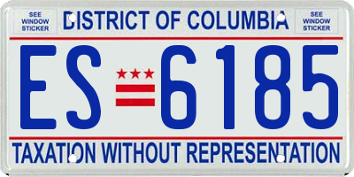 DC license plate ES6185
