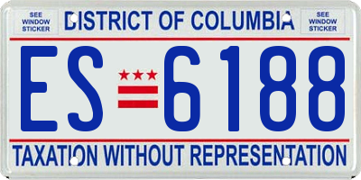 DC license plate ES6188