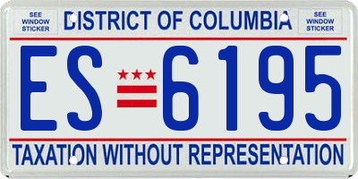 DC license plate ES6195