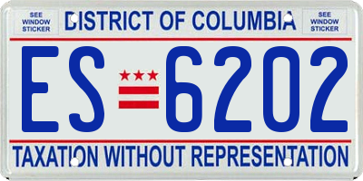 DC license plate ES6202
