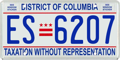 DC license plate ES6207