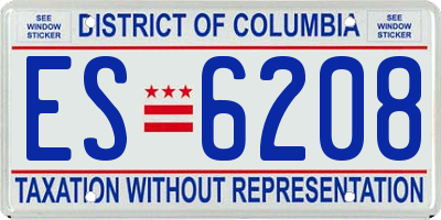 DC license plate ES6208