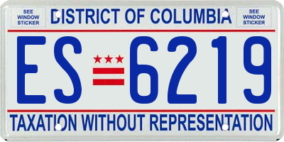 DC license plate ES6219