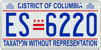 DC license plate ES6220