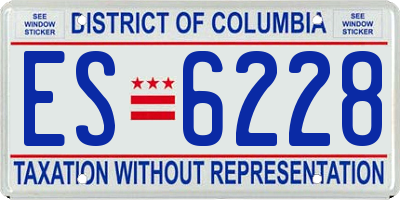 DC license plate ES6228