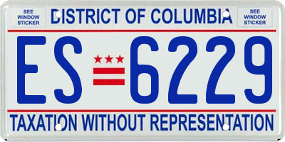 DC license plate ES6229