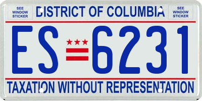 DC license plate ES6231