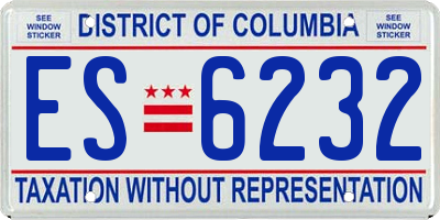 DC license plate ES6232