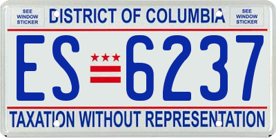 DC license plate ES6237
