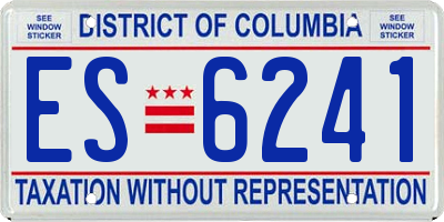 DC license plate ES6241