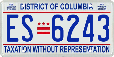 DC license plate ES6243
