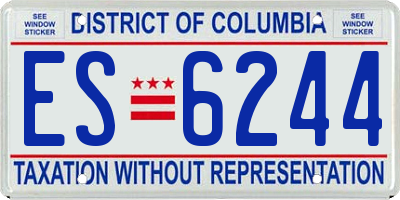 DC license plate ES6244