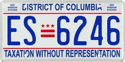 DC license plate ES6246