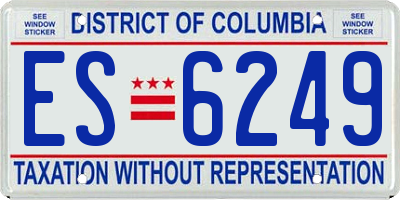 DC license plate ES6249