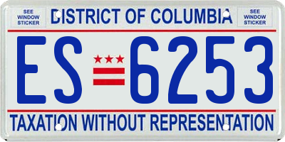 DC license plate ES6253