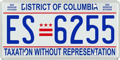 DC license plate ES6255