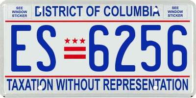 DC license plate ES6256
