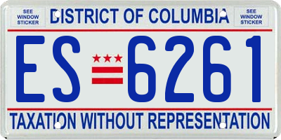 DC license plate ES6261