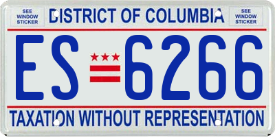 DC license plate ES6266