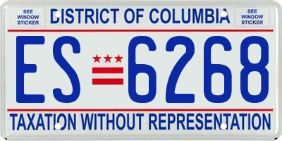 DC license plate ES6268