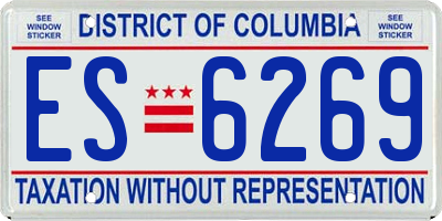 DC license plate ES6269