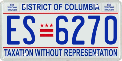 DC license plate ES6270