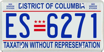 DC license plate ES6271