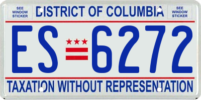 DC license plate ES6272