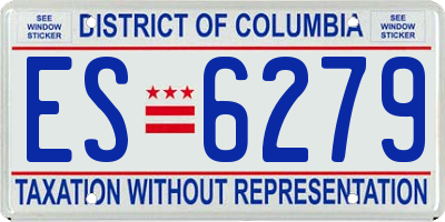 DC license plate ES6279