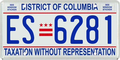 DC license plate ES6281