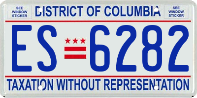DC license plate ES6282