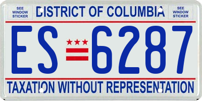 DC license plate ES6287