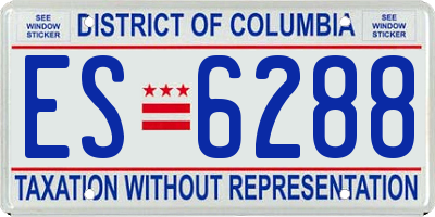 DC license plate ES6288