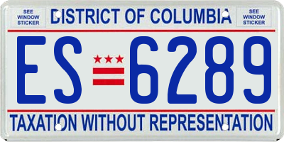 DC license plate ES6289