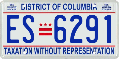 DC license plate ES6291