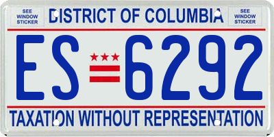 DC license plate ES6292
