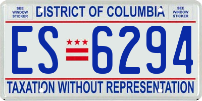 DC license plate ES6294