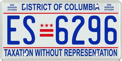 DC license plate ES6296