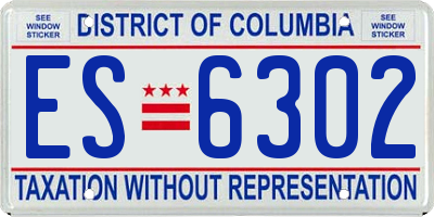 DC license plate ES6302