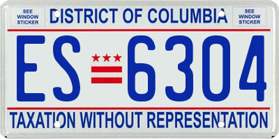 DC license plate ES6304