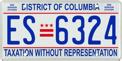 DC license plate ES6324