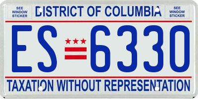DC license plate ES6330