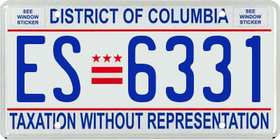 DC license plate ES6331