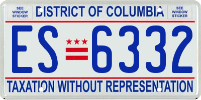 DC license plate ES6332