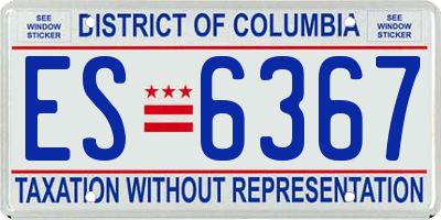 DC license plate ES6367